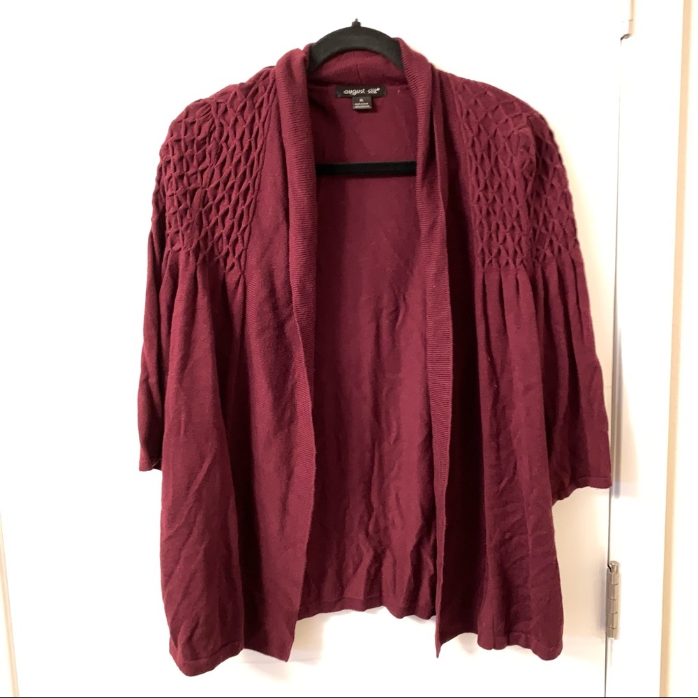 Maroon cardigan